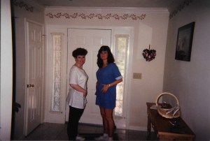 Comparing pregnancy bellies at I think 16 weeks (in The Woodlands).